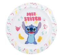 Piatto Piano Originale Disney Stitch in plastica alimentare per bambini adatta al microonde, riutilizzabile e facile da pulire
