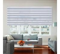 STOR PLANET | Tende a Rullo Giorno e Notte SQUARE, Tende per Inerni Premium, Finiture in Alluminio, Tende Camera da Letto, Cucina, Salotto. Tenda Finestra e Porta Altissima qualità | Argento 80x250cm