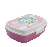 STOR Porta Merenda Bambini Unicorn, Lunch Box Rettangolare 1333ml, Senza BPA, Plastica Resistente, Ideale per Scuola e Spuntini