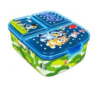 Stor Porta Merenda Bluey e Bingo, Licenza Ufficiale, Lunch Box Bambini con 3 Scomparti, Senza BPA, per Bambini e Bambine, Scuola e Asilo, 17x14x5 cm
