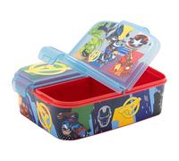 Stor Porta Pranzo Avengers Bambini 3 Scomparti 2156ml - Lunch Box Scuola Senza BPA Portamerenda Asilo Elementari
