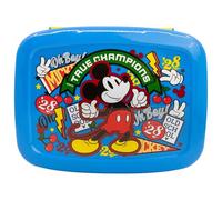 STOR Porta Pranzo Topolino 1705ml - Lunch Box Bambini con 4 Scomparti su 2 Livelli - Plastica Resistente Senza BPA - Perfetta per Scuola e Gite
