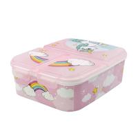 Stor Porta Pranzo Unicorn Bambini 3 Scomparti 2156ml - Lunch Box Scuola Senza BPA Portamerenda Asilo Elementari