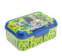 STOR Portapranzo Minecraft per Bambini 1423ml - Lunch Box Plastica Resistente Senza BPA con Coperchio Decorato per Scuola e Gite