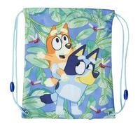Stor Sacca Zaino Bambini Bluey - Borsa a Tracolla con Coulisse per Merenda e Pranzo - Tessuto Resistente 30x25cm - Perfetta Scuola Asilo Gite