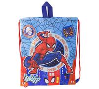 STOR Sacca Zaino Bambini Spider-Man - Borsa a Tracolla con Coulisse per Merenda e Pranzo - Tessuto Resistente 30x25cm - Perfetta Scuola Asilo Gite
