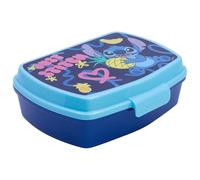 Sandwich Box Bambini plastica Disney Stitch, senza BPA, riutilizzabile e lavabile, con chiusura di sicurezza, non adatta al microonde e lavastoviglie