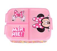 Stor Sandwich box plastica bimbi Disney Minnie, senza BPA, 3 scomparti, chiusura di sicurezza