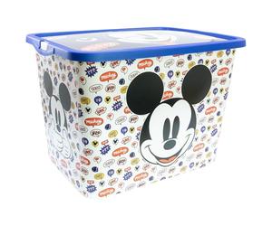 Stor Scatola Organizer Topolino con Chiusura Click 23 Litri - Contenitore in Plastica per Giocattoli e Camera dei Bambini