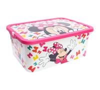 Stor Scatola Portaoggetti Bambini Minni con Coperchio Click 13 Litri - Contenitore Organizer Giocattoli Plastica per Cameretta