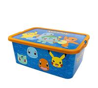 Stor Scatola Portaoggetti Bambini Pokémon con Coperchio Click 13 Litri - Contenitore Organizer Giocattoli Plastica per Cameretta