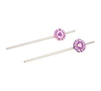 STOR Set 2 Cannucce Acciaio Inossidabile Minni con Dettaglio 3D - Riutilizzabili e Durature per Bevande Fredde e Calde