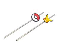 STOR Set 2 Cannucce Acciaio Inossidabile Pokémon con Dettaglio 3D - Riutilizzabili e Durature per Bevande Fredde e Calde