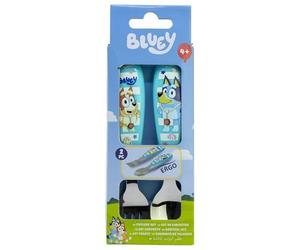 STOR Set 2 Posate Bambini Bluey Acciaio Inossidabile Forchetta e Cucchiaio con Manico Decorato Senza BPA per Bambini