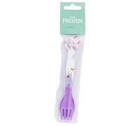 STOR Set 2 Posate Bambini Frozen - Il Regno Di Ghiaccio Plastica - Forchetta e Cucchiaio Riutilizzabili con Design Arrotondato Sicuro per Bambini Senza BPA