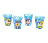 STOR Set 4 Bicchieri Bambini Paw Patrol 285ml - Bicchieri Riutilizzabili in Plastica Senza BPA per Feste e Uso Quotidiano - Resistenti alle Cadute