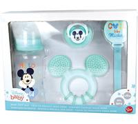 STOR Set 4 Pezzi Disney Mickey Mouse per bambini, senza BPA, con biberon