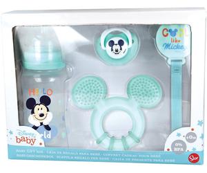 STOR Set 4 Pezzi Disney Mickey Mouse per bambini senza BPA con biberon