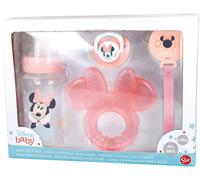 STOR Set 4 Pezzi Disney Minnie per bambini senza BPA con biberon ciuccio