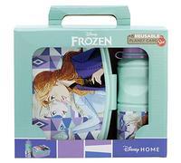 STOR SET BACK TO SCHOOL COMPOSTO DA BOTTIGLIA DI PLASTICA DA 380 ML E CESTINO PER IL PRANZO CON POSATE. SENZA BPA | FROZEN ICE MAGIC