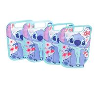 STOR Set di 4 sacchetti per alimenti con chiusura lampo, 425 ml, riutilizzabili, in plastica, senza BPA, per bambini, pranzo scolastico