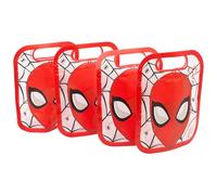 STOR Set di 4 sacchetti per la conservazione degli alimenti con cerniera Spider-Man 425 ml - Sacchetti riutilizzabili in plastica senza BPA per bambini pranzo scolastico