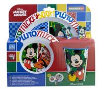 Stor S.L. Set stoviglie bambini Topolino - riutilizzabile microonde bicchiere piatto ciotola posate