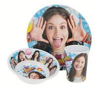 Stor- Soy Luna-Set in melammina Senza Orla, 3 Pezzi (Piatto, Ciotola e Bicchieri) 86490