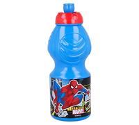 Stor Spiderman, Bottiglia d’Acqua per Bambini con Chiusura Anti-perdite, Borraccia riutilizzable per Bambini con Tappo Anti-gocciolamento - Senza BPA - 400 ML