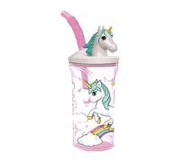 Stor Statuina 3d In Vetro Di Unicorno Arcobaleno 360ml
