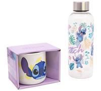 Stor Stitch, set di bottiglie in plastica idro da 850 ml e tazza per la colazione in ceramica da 400 ml