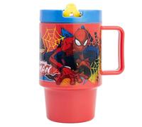 Stor Spiderman - Tazza per bambini in plastica con coperchio, 530 ml