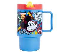 Stor Tazza Bambini con Coperchio Topolino 530ml - Bicchiere Plastica Senza BPA con Tappo Antigoccia - Tazza a Vite per Bambini