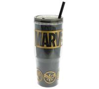 STOR Tazza Caffe Termica Riutilizzabile con Cannuccia e Coperchio 860ml, Tumbler Doppia Parete con Manico, Bicchiere Plastica Senza BPA