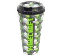 STOR Tazza da Viaggio Minecraft 790ml - Bicchiere Riutilizzabile con Coperchio Ermetico, Polipropilene Senza BPA, Perfetto per Bevande Calde e Fredde