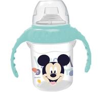 Stor Tazza da Viaggio Originale Disney Mickey in plastica da 270 ML con manici removibili e beccuccio morbido in silicone