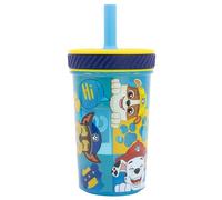 Stor Tazza di plastica antiribaltamento con cannuccia in silicone di Paw Patrol