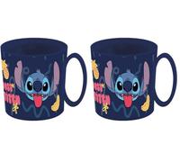 Stor Tazza per Bambini con Grafica Disney Stitch da 350 ml, senza BPA, adatta al microonde, e non va in lavastoviglie (Confezione da 2)