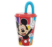 Stor Tazza per bambini riutilizzabile con coperchio e cannuccia da 430 ml di Topolino