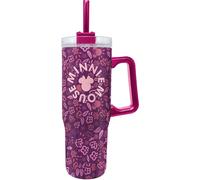 STOR Tazza Termica Grande con Cannuccia Minni 920ml Acciaio Inossidabile Doppia Parete - Bicchiere Riutilizzabile con Manico e Coperchio