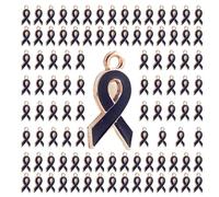 Storage Bag 100 ciondoli a forma di nastro, a lunga durata, per la sensibilizzazione sul cancro al seno, con nastro di speranza, pendenti, orecchini, accessori per la consapevolezza, gioielli per