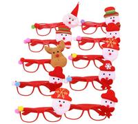 Storage Bag 10pcs 2024 Occhiali di Natale Babbo Natale Pupazzo di Neve Tessuto Non Tessuto Occhiali Partito Foto Puntelli Decorazione di Natale Partito Forniture Puntelli