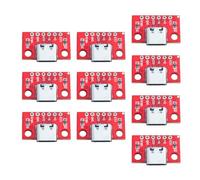 Storage Bag 10Pcs USB Tipo C Connettori Scheda USB3.1 16P A 2.54 di Base Femmina Connettori Scheda Adattatori Elettronici