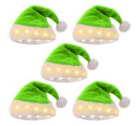 Storage Bag 5 Pz/lotto LED Light Up Cappello di Babbo Natale Festivo Cappello Con Lunga Durata Caldo/Luci Colorate Per Festa di Natale Celebrazioni Santa Per La Famiglia
