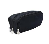 Storage Bag Astuccio a doppio strato espandibile per matite ad alta capacità, per pennelli da trucco da viaggio per la scuola, Nero