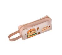 Storage Bag Astuccio per matite ad alta capacità con manico resistente all'acqua PU Pen Pouch vedere attraverso il trucco da viaggio, C