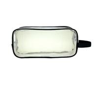 Storage Bag Astuccio trasparente ad alta capacità, a doppio strato, per penne, pennarelli, per scuola, ufficio, viaggi, astuccio trasparente a doppio strato, Nero , Bellezza di massa