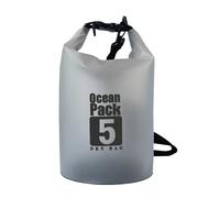 Storage Bag Borsa a secco in PVC trasparente, compatta, pieghevole, per kayak, pesca, rafting, avventure all'aria aperta, con tracolla rimovibile, 5 l., Bellezza di massa