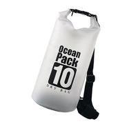 Storage Bag Borsa a secco in PVC trasparente, compatta, pieghevole, per kayak, pesca, rafting, avventure all'aria aperta, con tracolla rimovibile, 10 l., Bellezza di massa