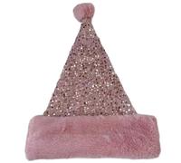 Storage Bag Caldi cappelli di Babbo Natale Blingbling Champagne paillettes addensare peluche per le vacanze Natale Capodanno simbolo tappi con tesa pelosa tappi per le vacanze per donne uomini